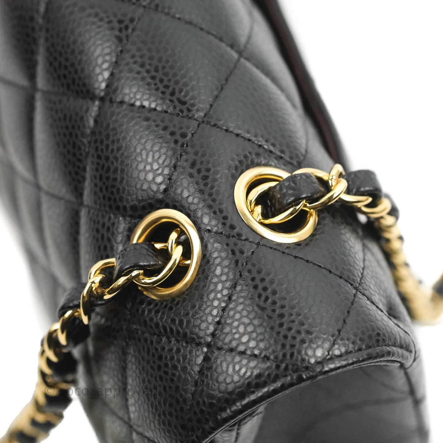 Chanel Classic M/L Medium Double Flap Black Caviar Gold Hardware