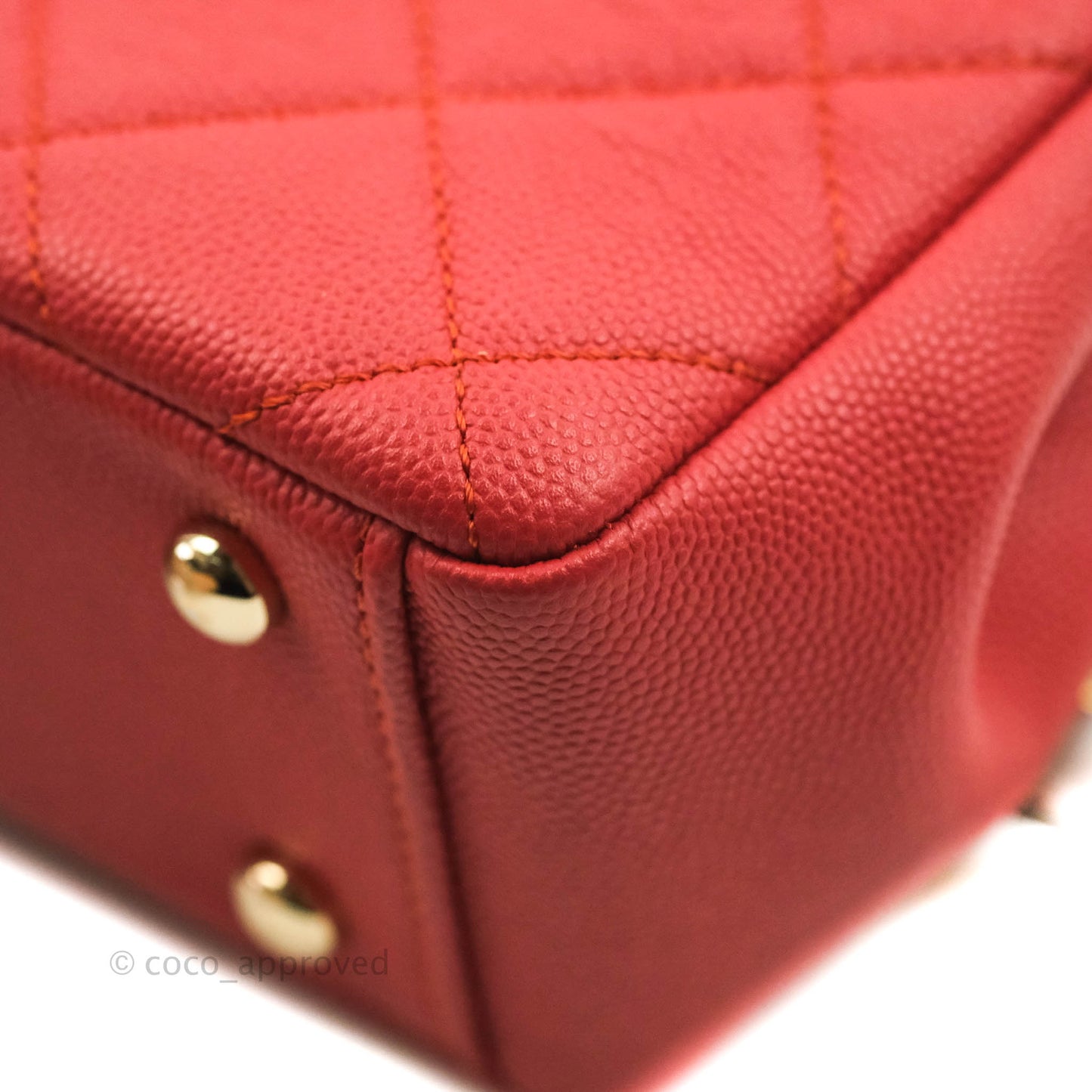 Chanel Quilted Small Business Affinity Flap Red Caviar Gold Hardware