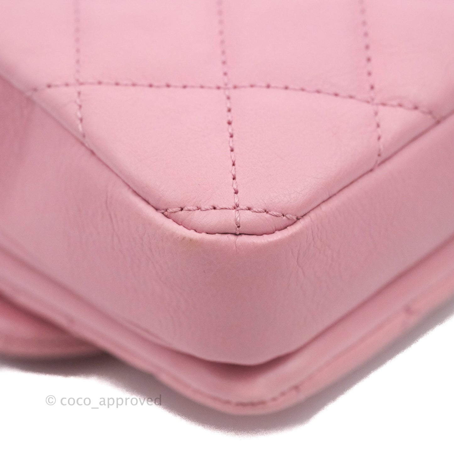 Chanel CC Crown Flap Pink Calfskin Antique Gold Hardware