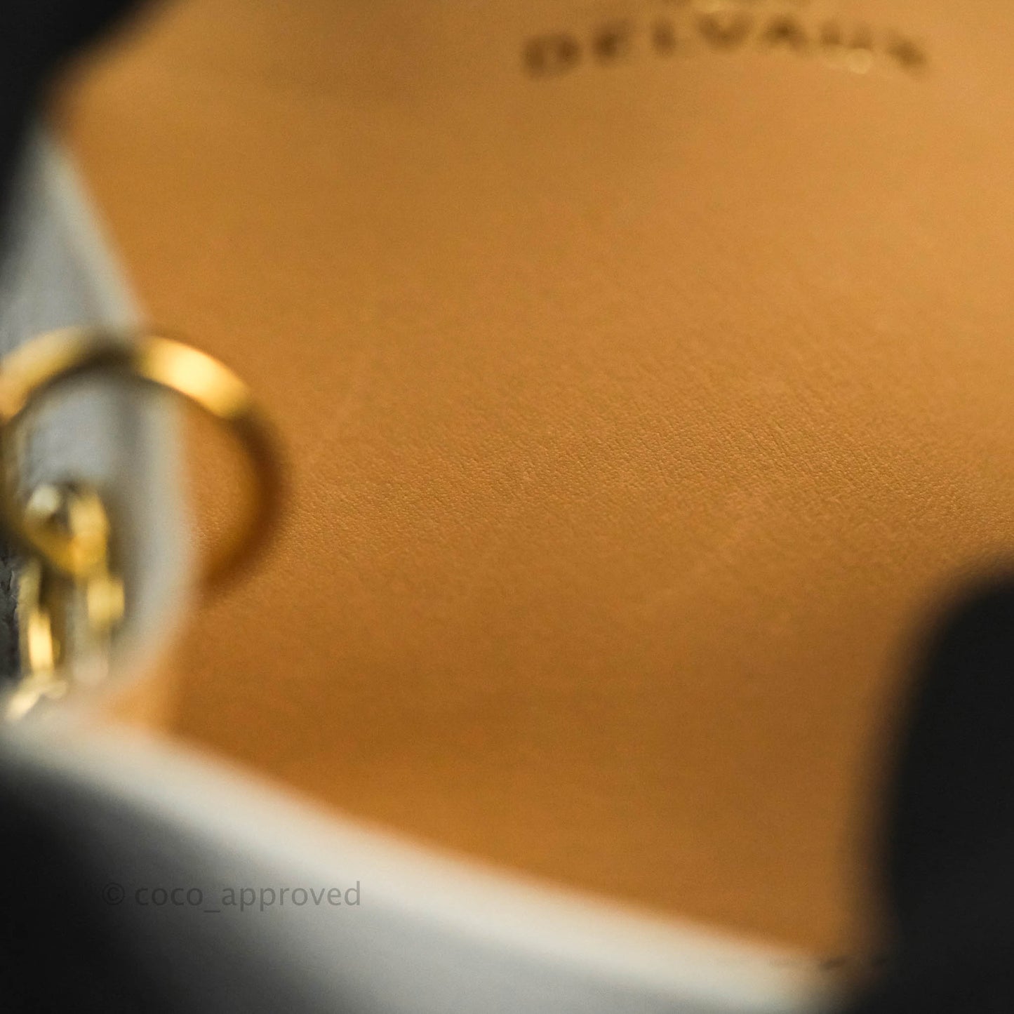 Delvaux Mini Brillant Bag Charm Light Grey Calfskin