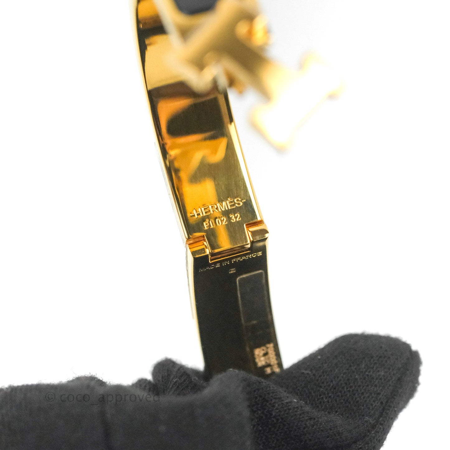 Hermès Clic H Bracelet Black Gold PM
