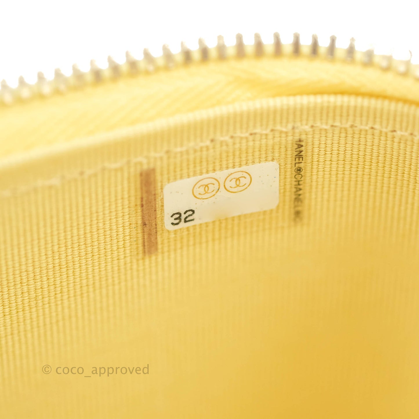 Chanel Vanity Rectangular Top Handle Yellow Lambskin Gold Hardware