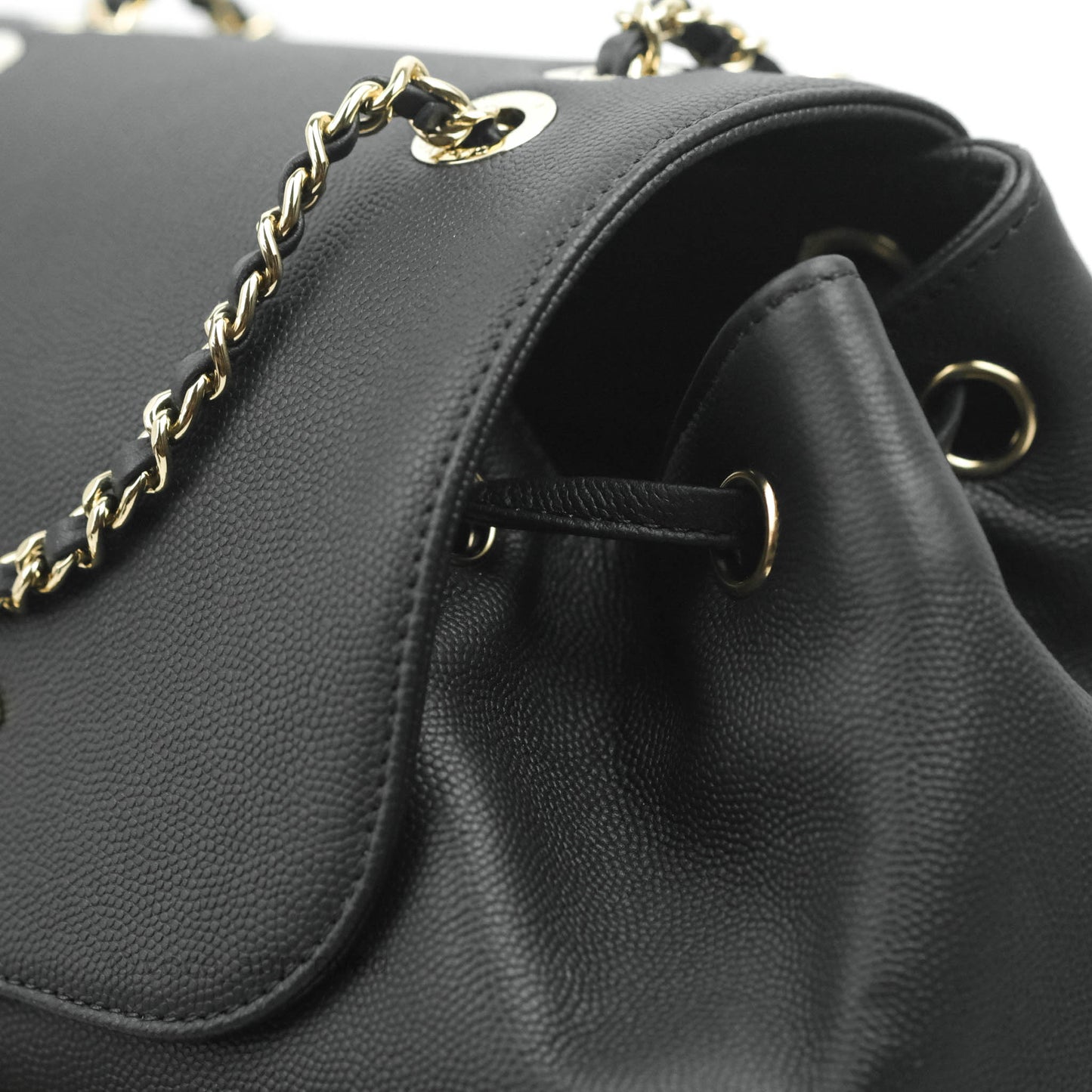 Chanel Quilted Business Affinity Backpack Black Caviar Gold Hardware