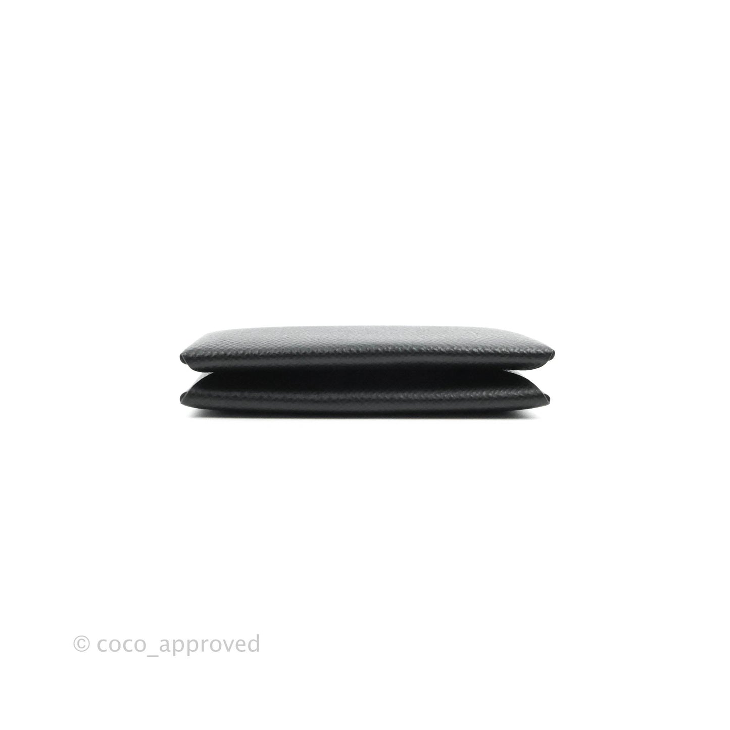 Hermès Calvi Card Holder Epsom Black