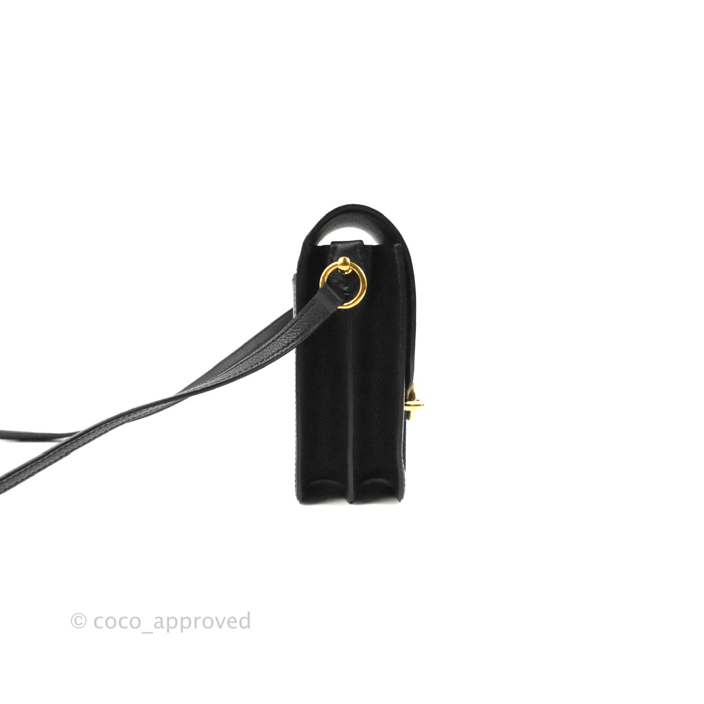 Hermès Roulis Mini 18 Black TM Gold Hardware