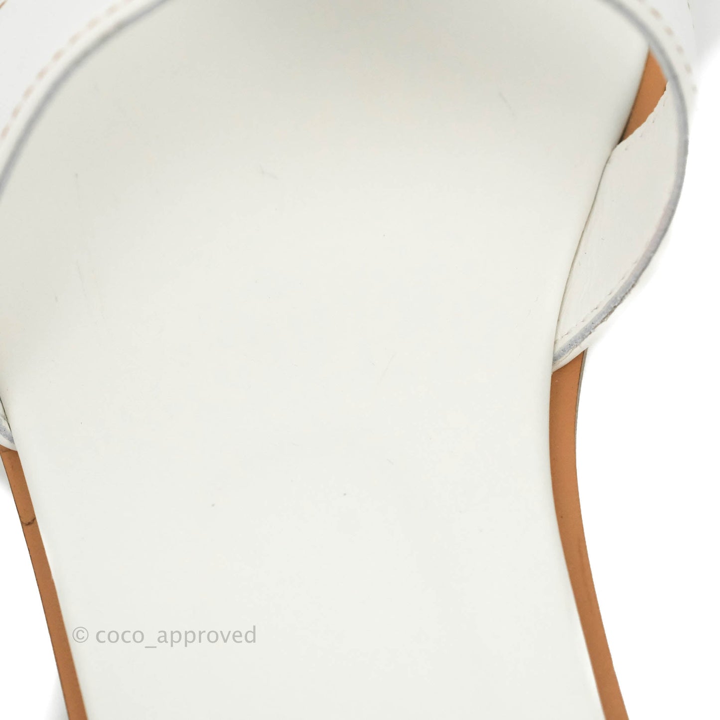 Hermès Oran Sandals in White Size 38.5