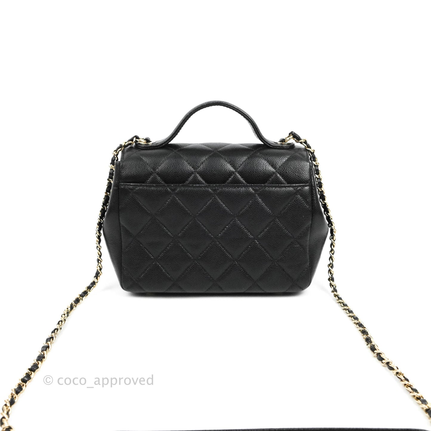 Chanel Quilted Small Business Affinity Flap Black Caviar Gold Hardware