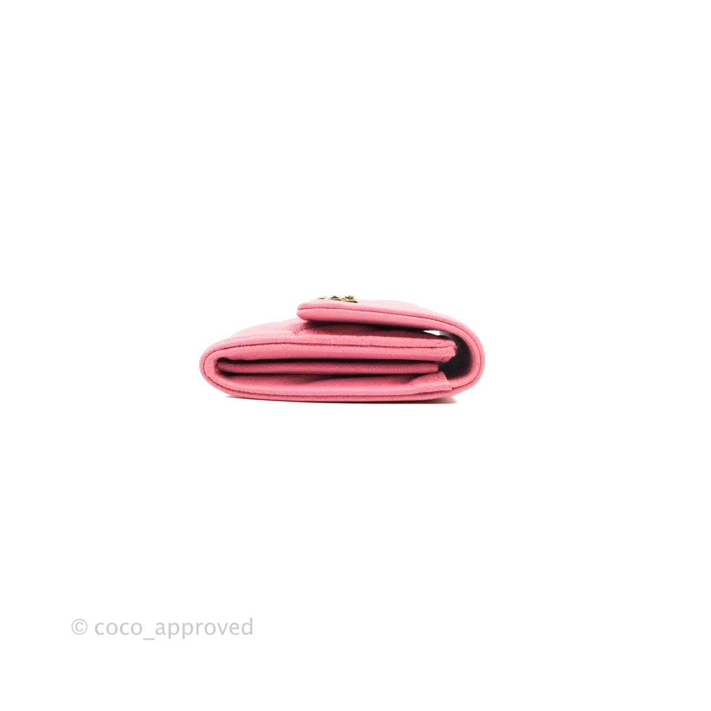 Chanel Quilted Boy Flap Coin Purse Pink Caviar Gold Hardware