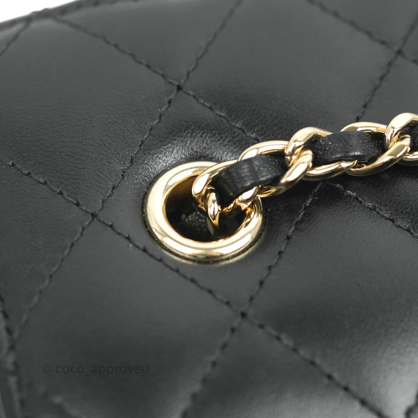 Chanel Vanity with Classic Chain Black Lambskin Gold Hardware