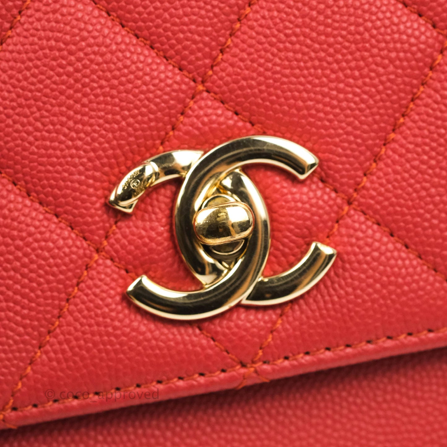 Chanel Quilted Small Business Affinity Flap Red Caviar Gold Hardware