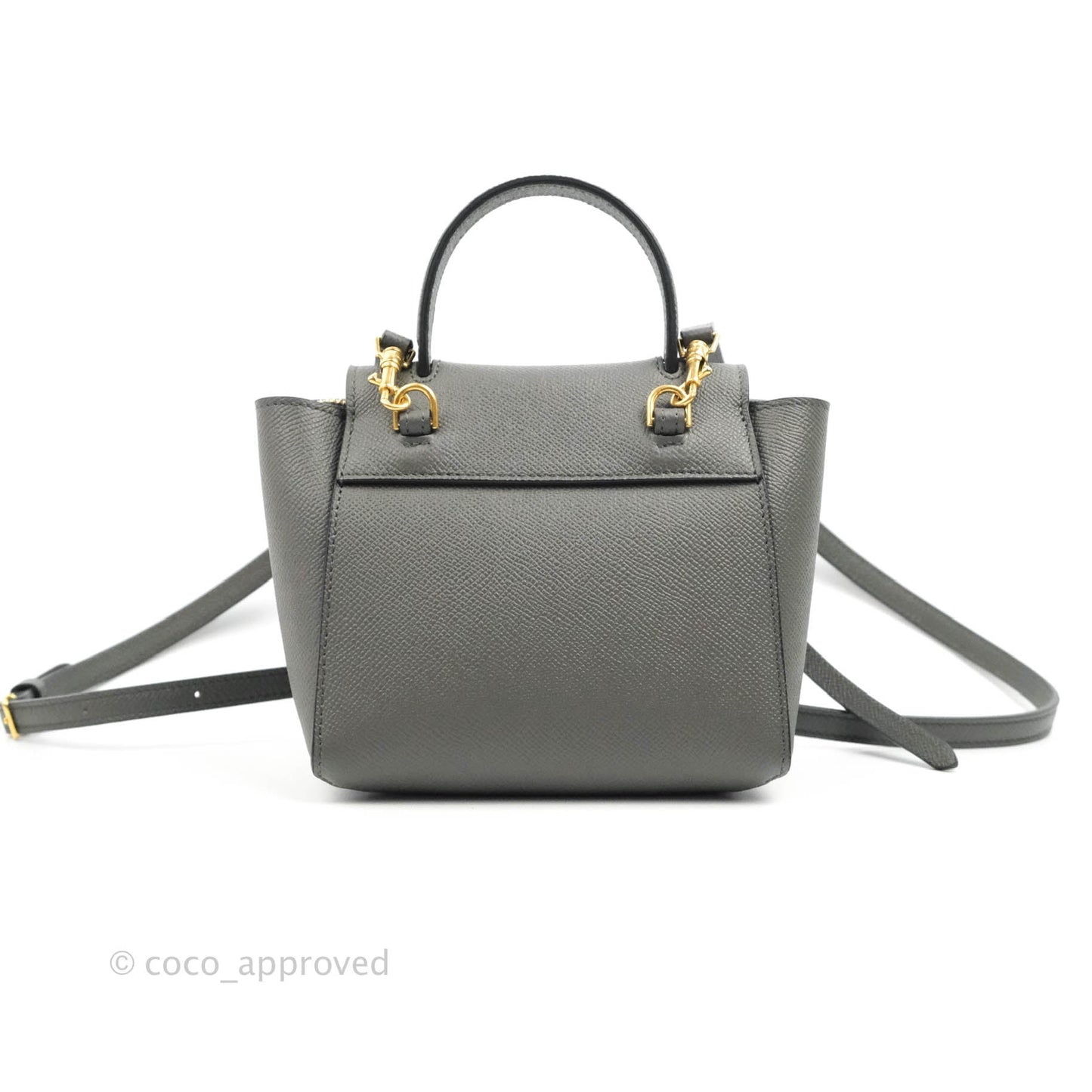 Celine Pico Belt Bag Grey Grained Calfskin Gold Hardware