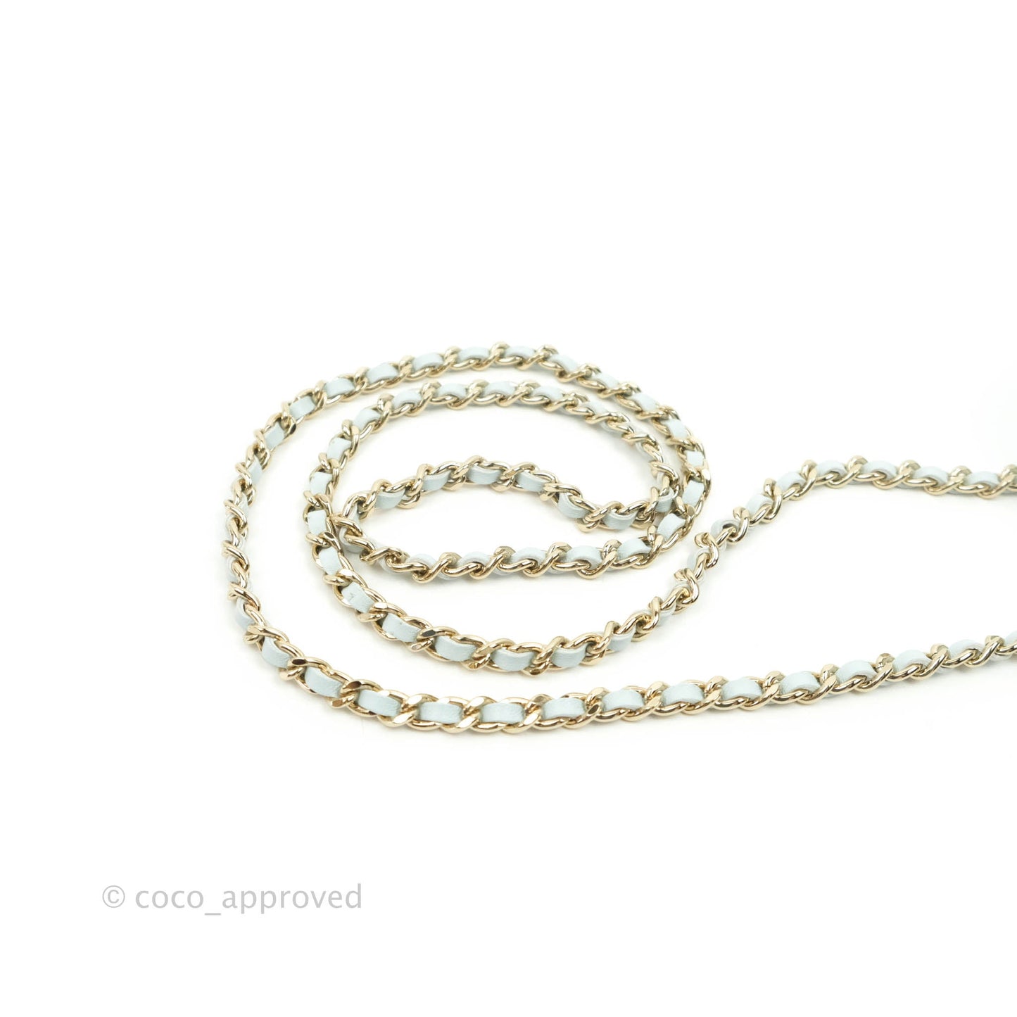 Chanel Mini Top Handle Vanity With Chain Light Blue Lambskin Gold Hardware