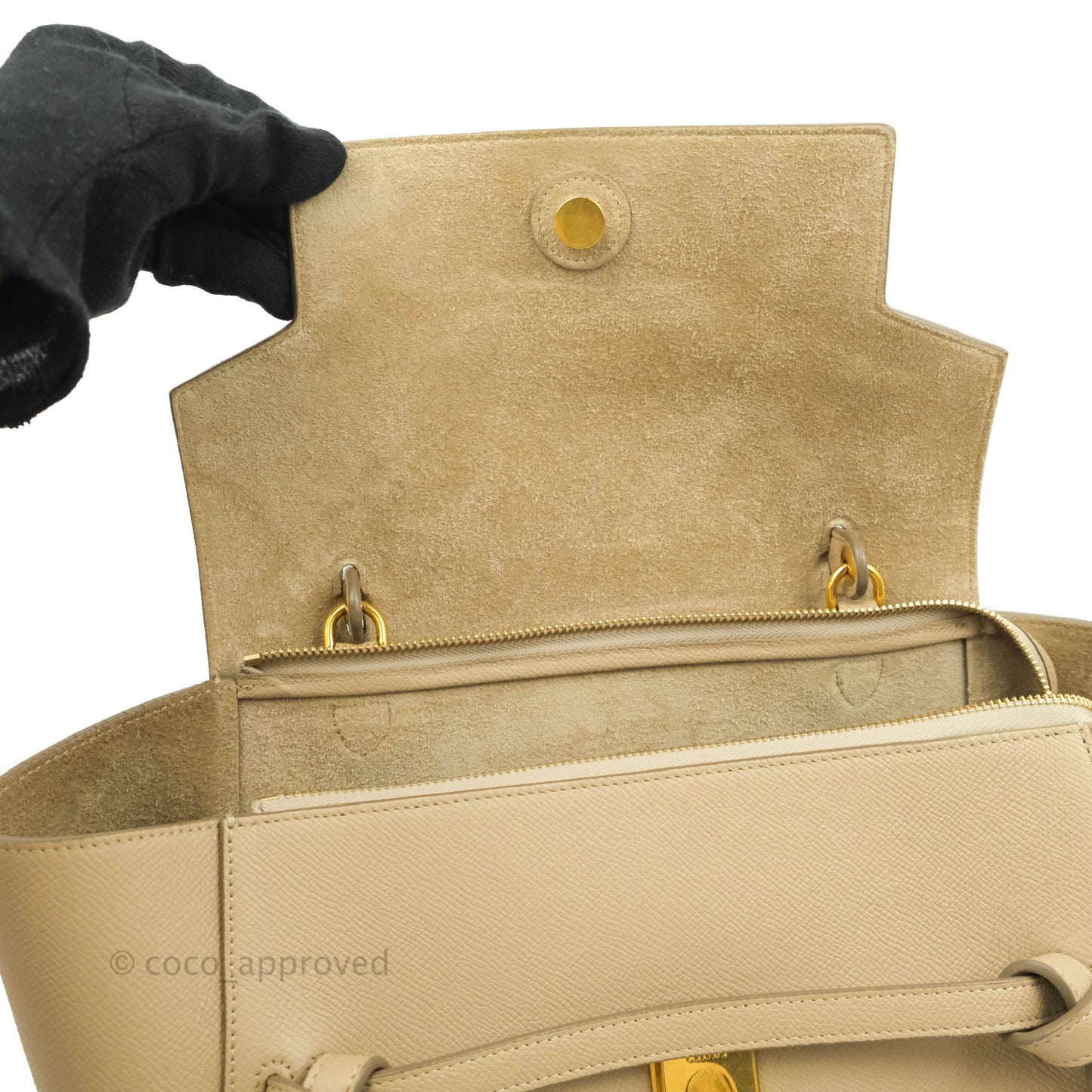 Celine Mini Belt Bag Dune Grained Calfskin Gold Hardware