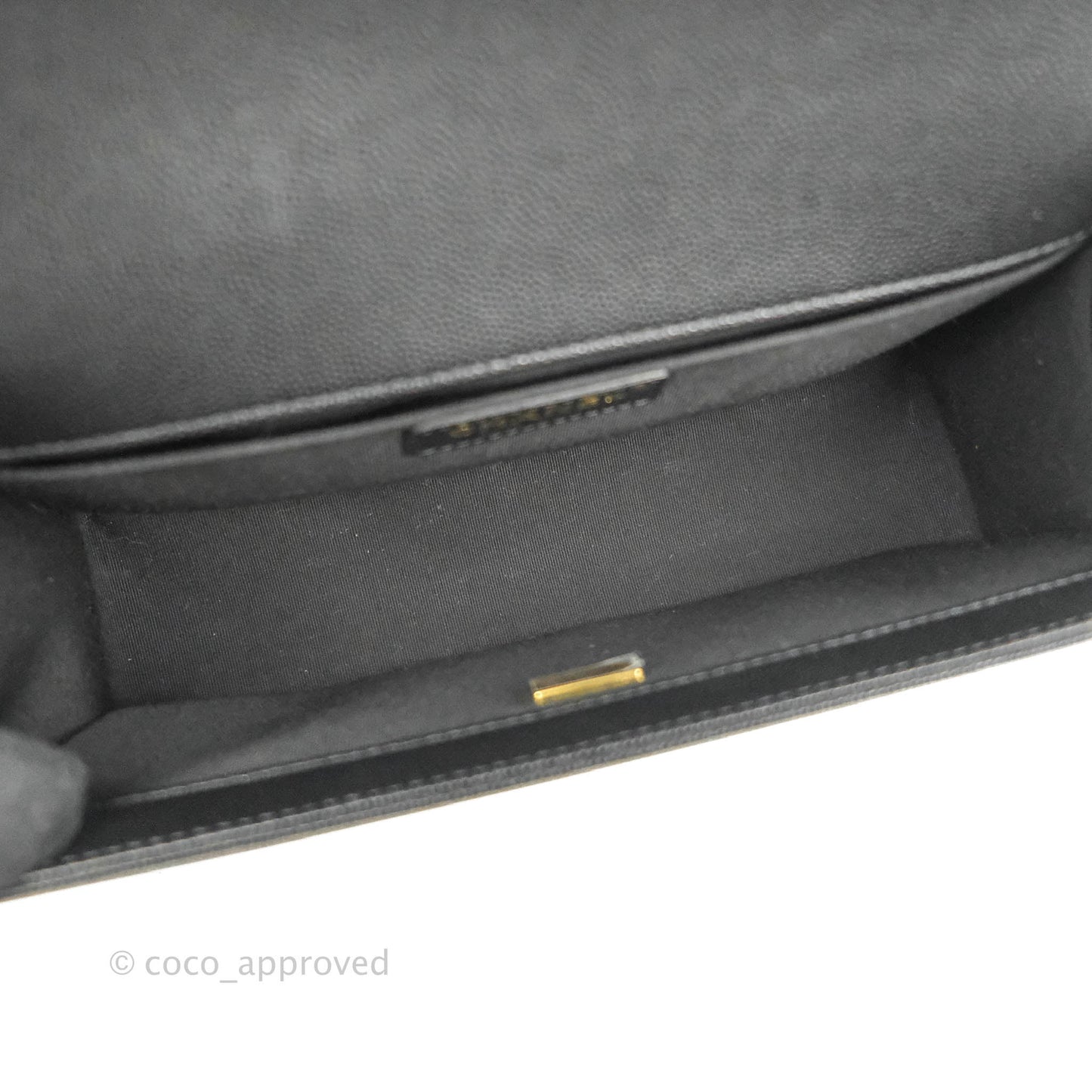 Chanel Quilted Medium Boy Black Caviar Aged Gold Hardware