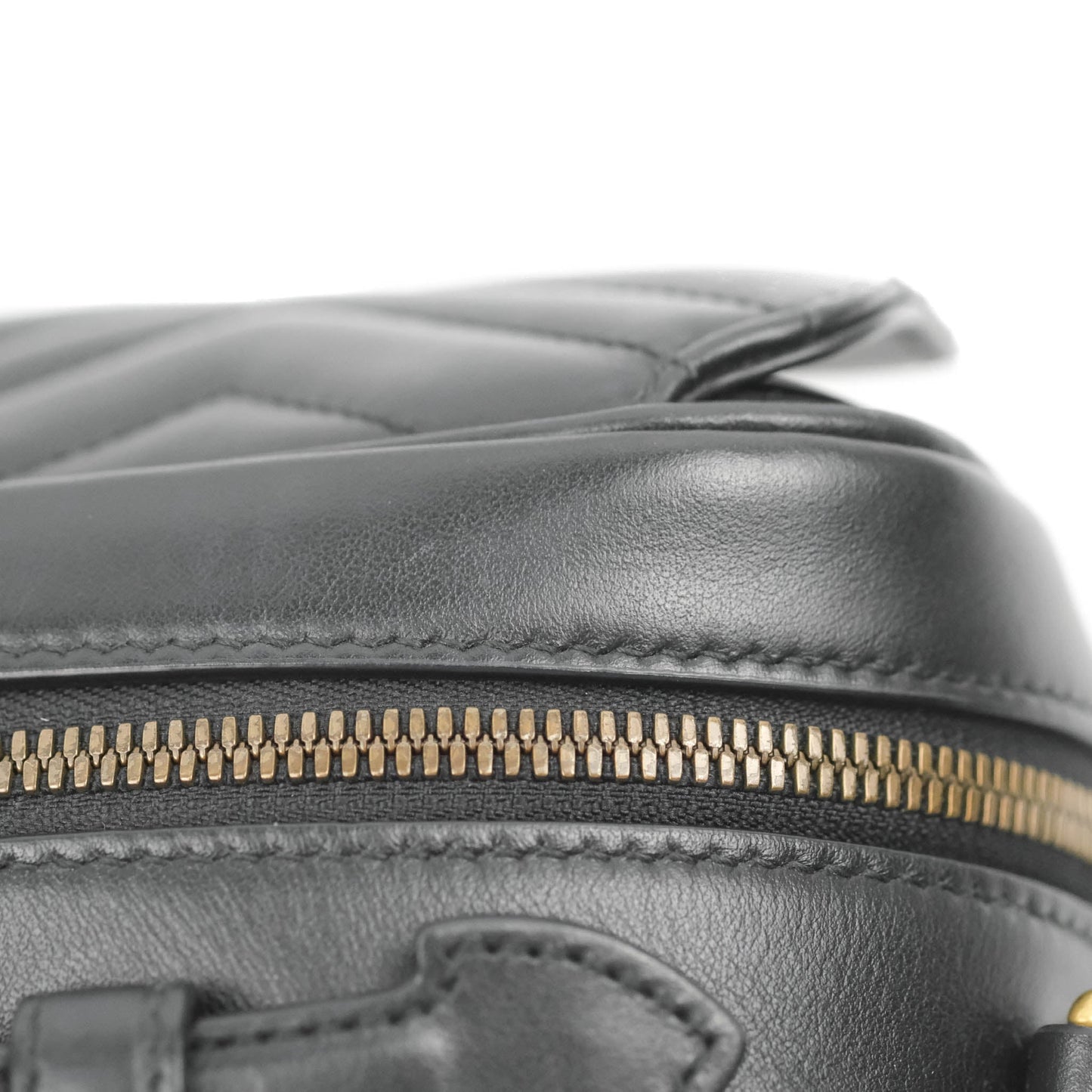 Gucci Small GG Marmont Shoulder Bag Matelasse with Sylvie Web Strap Black