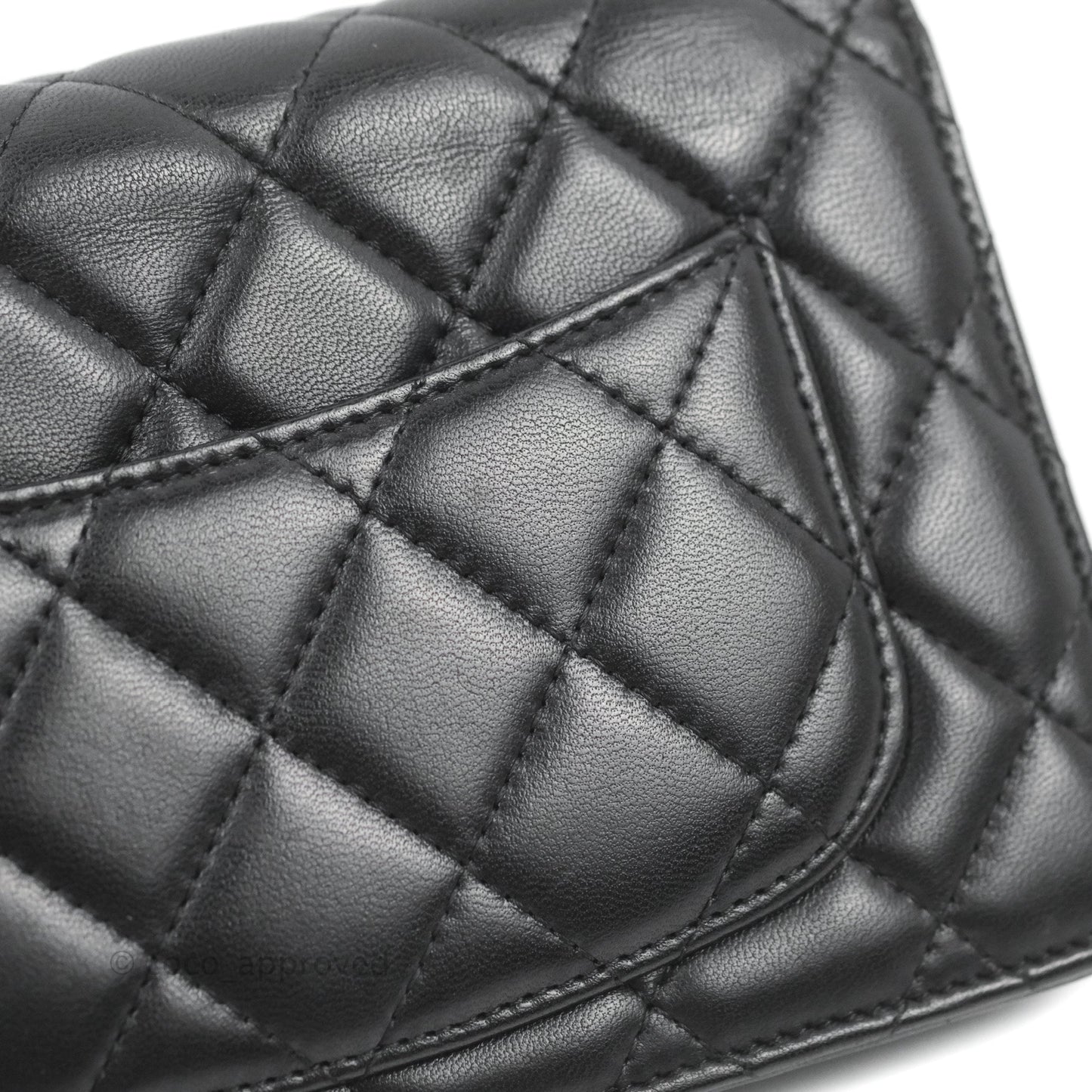 Chanel Quilted Classic Wallet on Chain WOC Black Lambskin Gold Hardware