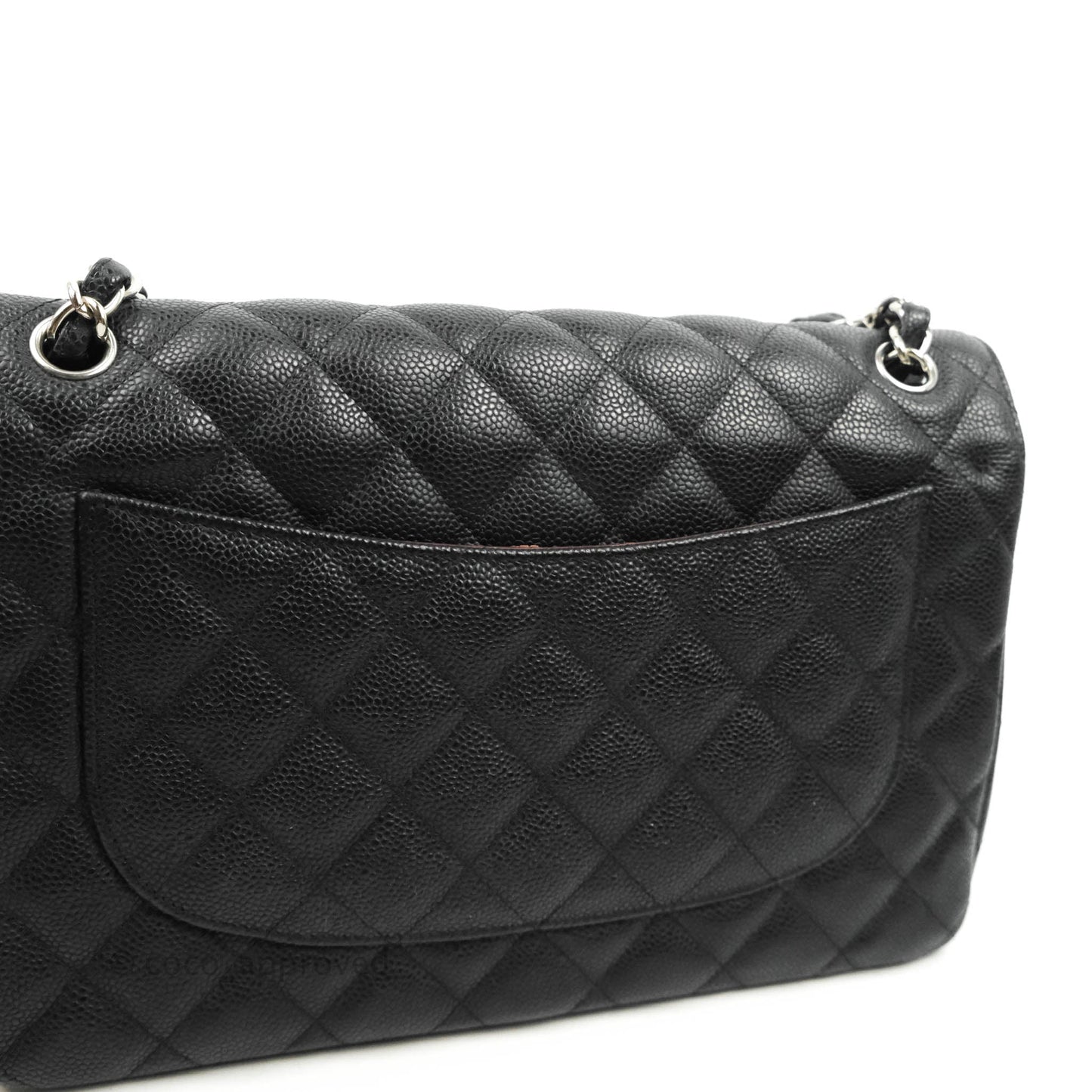 Chanel Jumbo Double Flap Black Caviar Silver Hardware⁣⁣