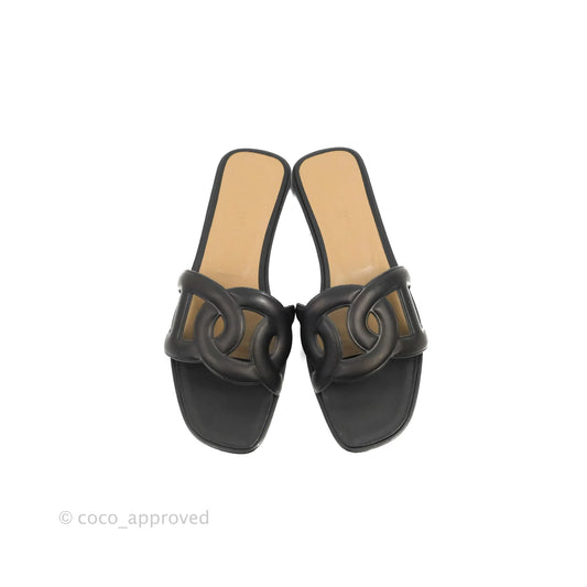 Hermes Omaha Sandal Black Size 37