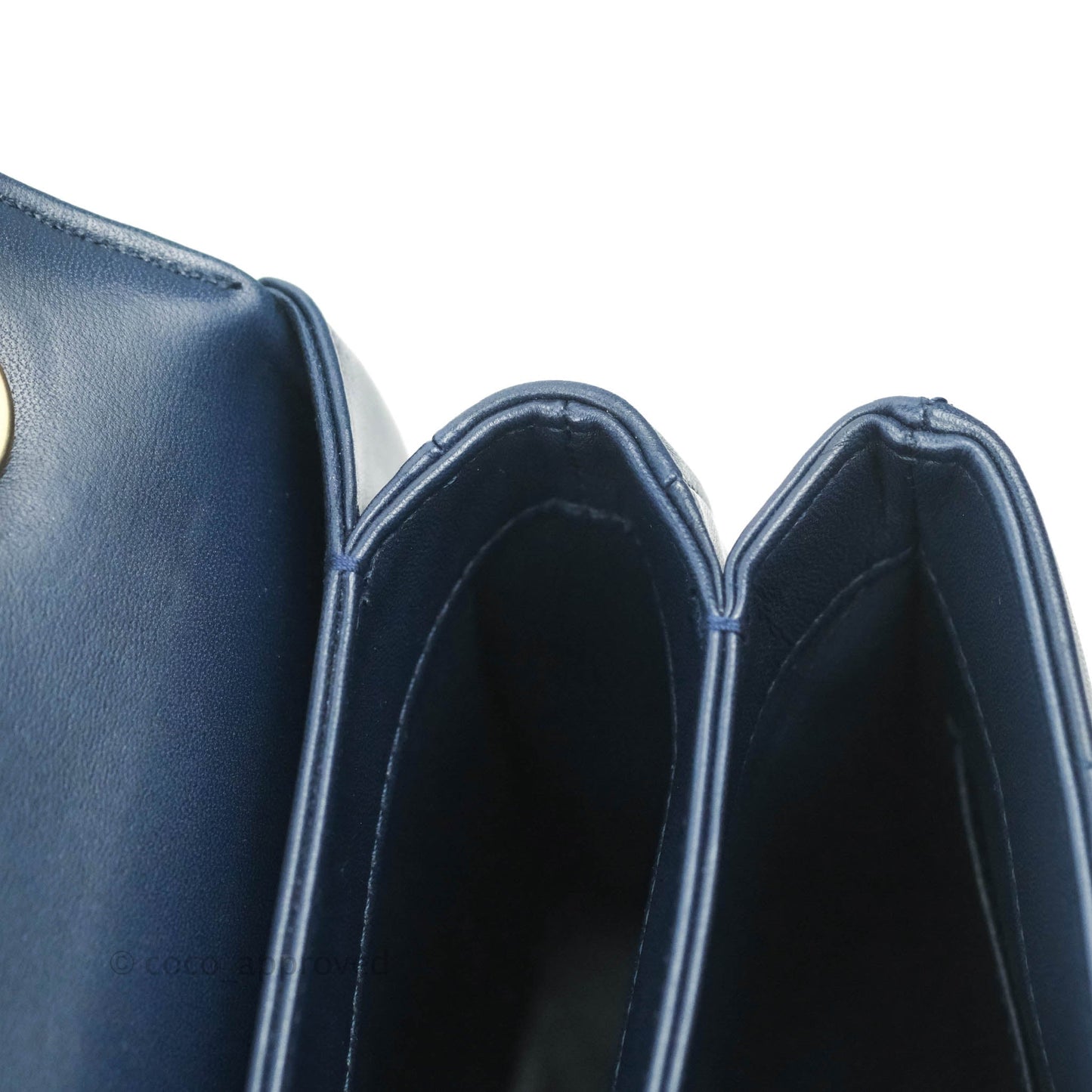 Chanel Small Trendy CC Navy Lambskin Gold Hardware