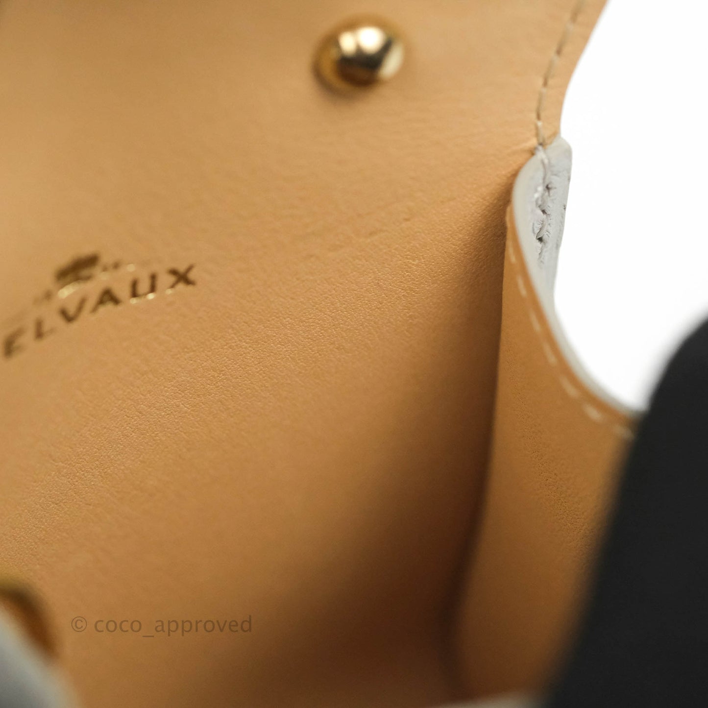 Delvaux Mini Brillant Bag Charm Light Grey Calfskin