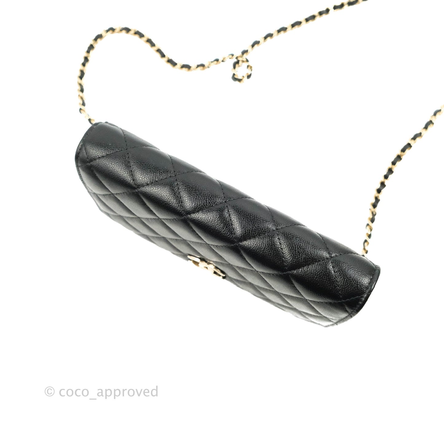 Chanel Quilted Wallet on Chain WOC Black Caviar Gold Hardware