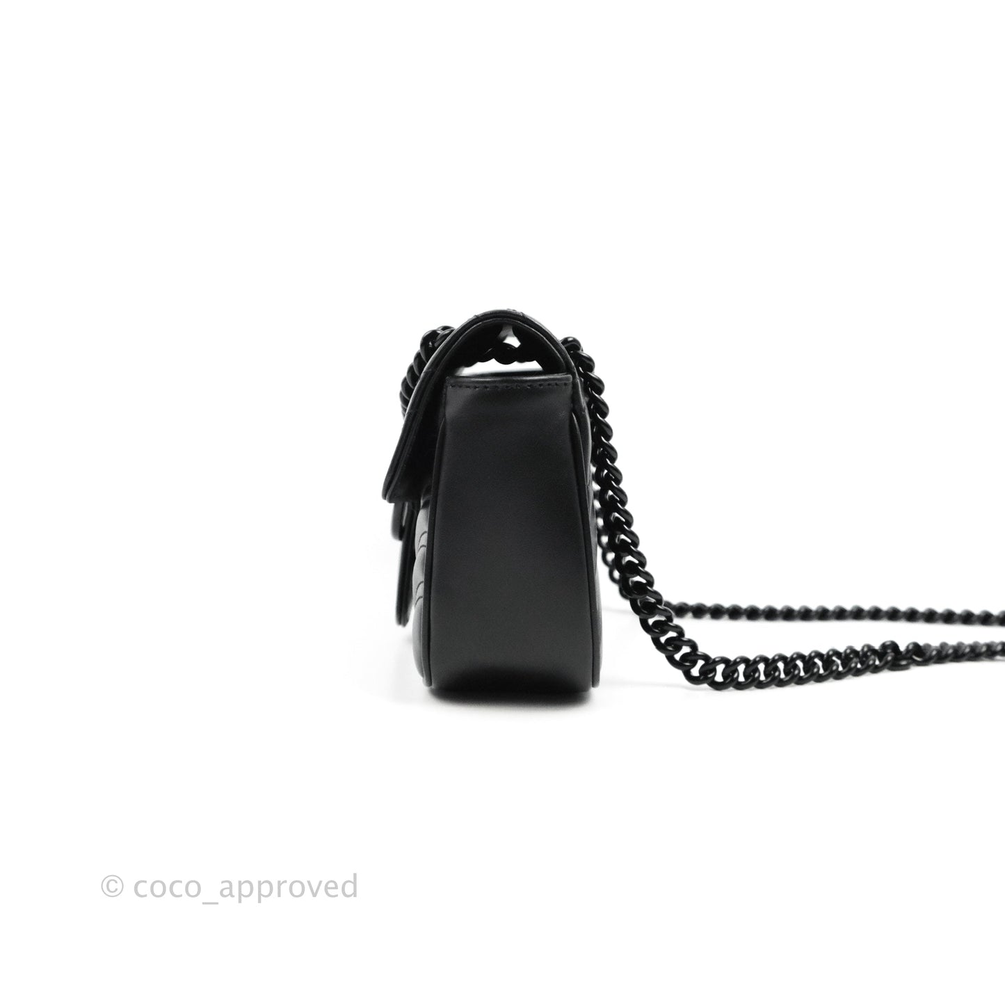 Gucci Chevron GG Marmont Matelassé Mini Bag So Black Black Hardware
