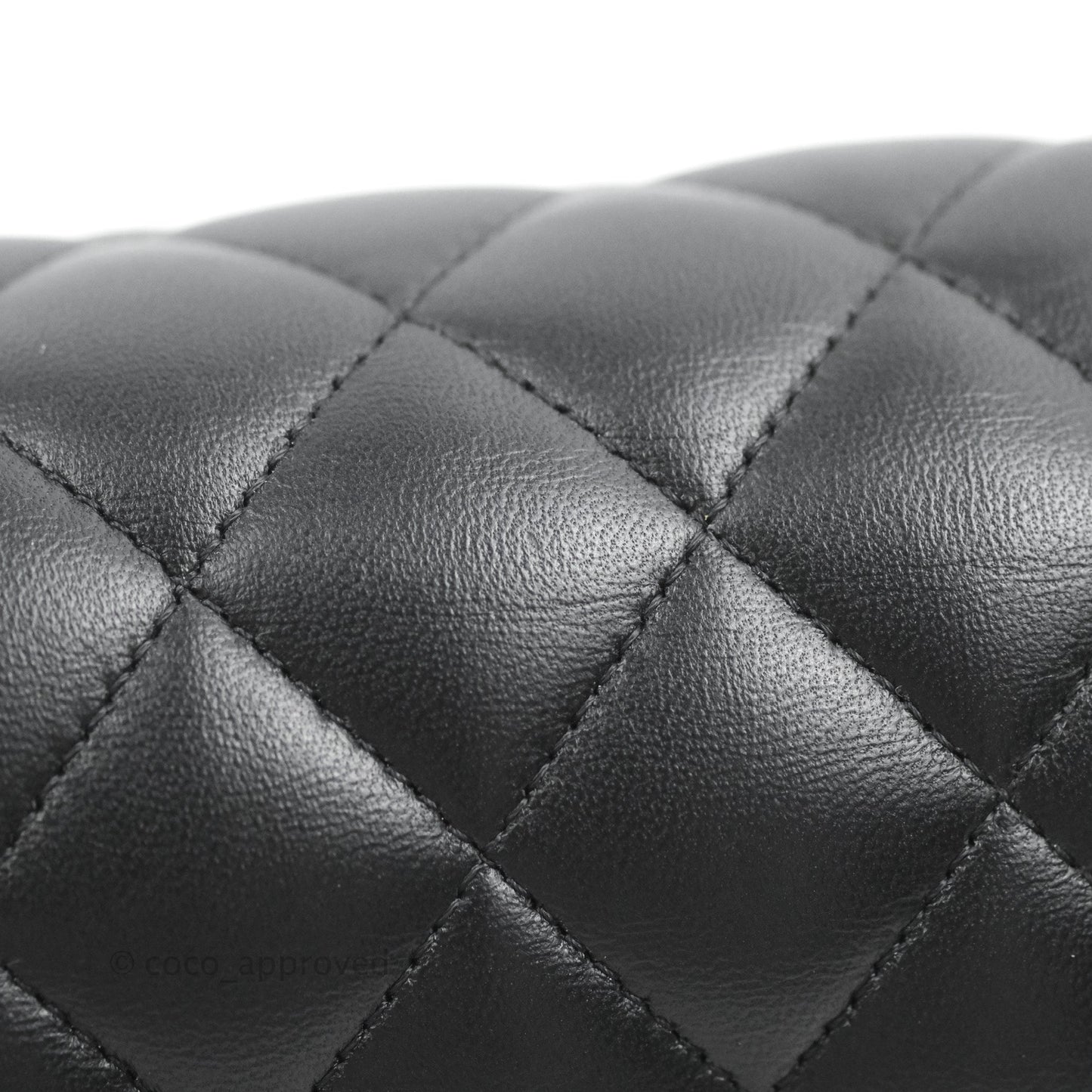 Chanel Small Classic Quilted Flap Black Lambskin Gold Hardware
