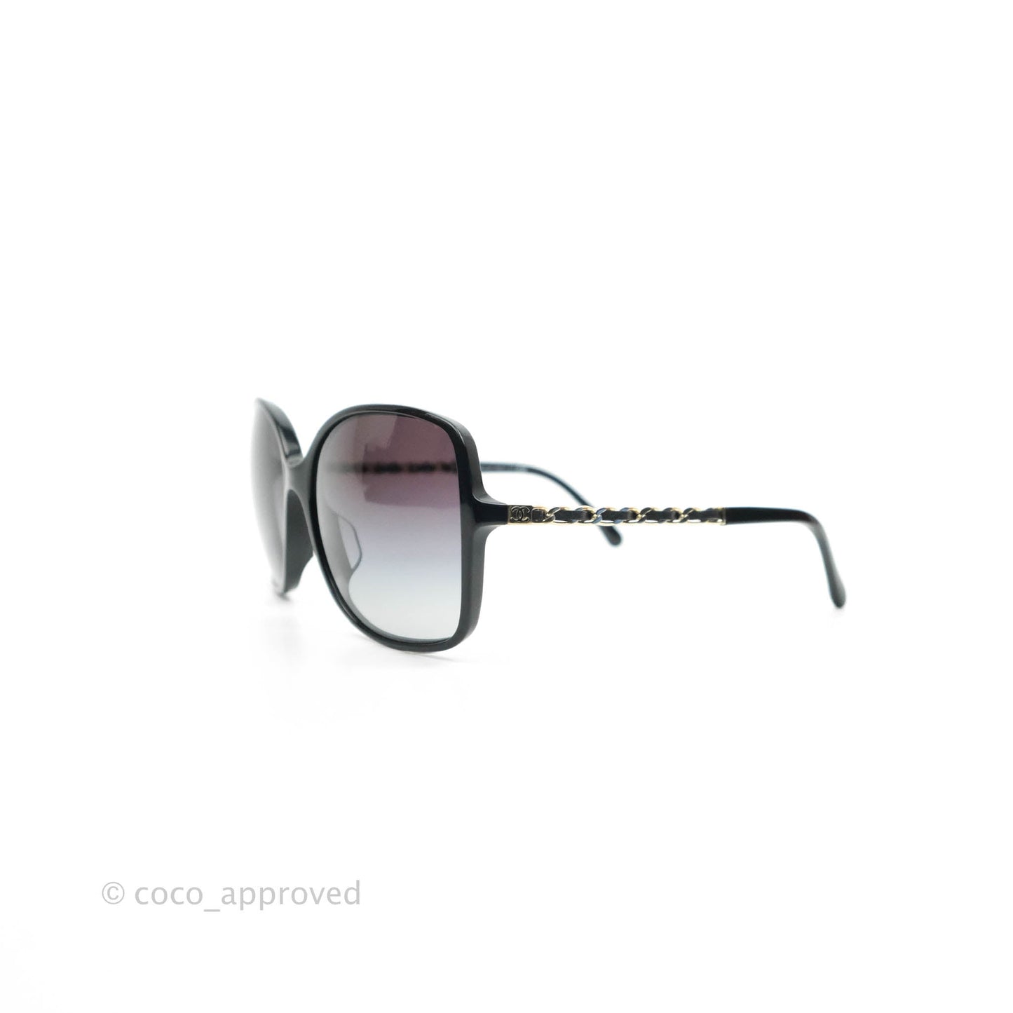 Chanel Square Chainlink Gradient Grey Lenses Sunglasses