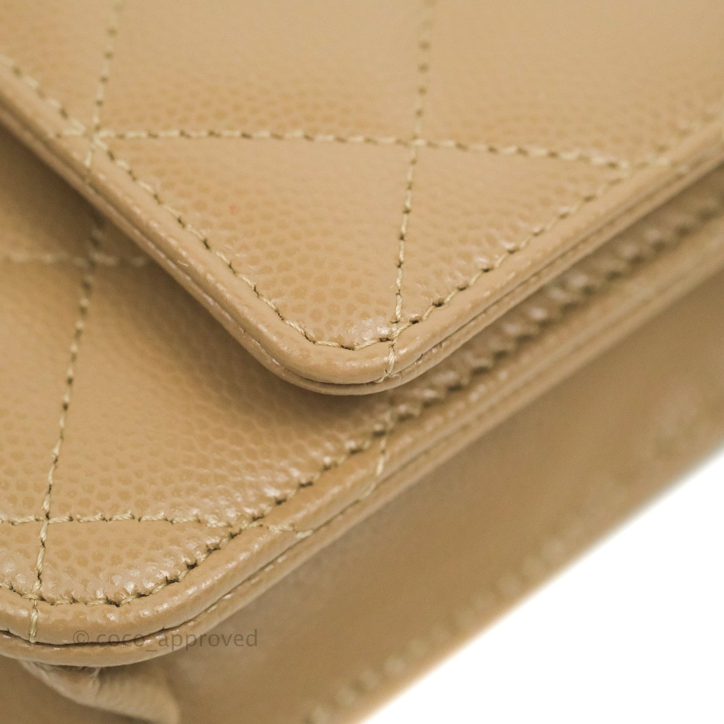 Chanel Quilted Classic WOC Dark Beige Caviar Gold Hardware