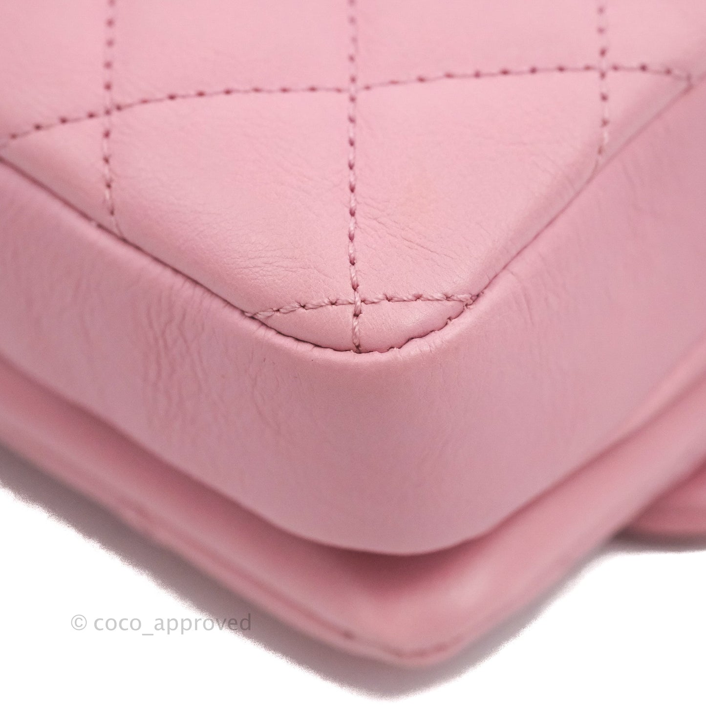 Chanel CC Crown Flap Pink Calfskin Antique Gold Hardware