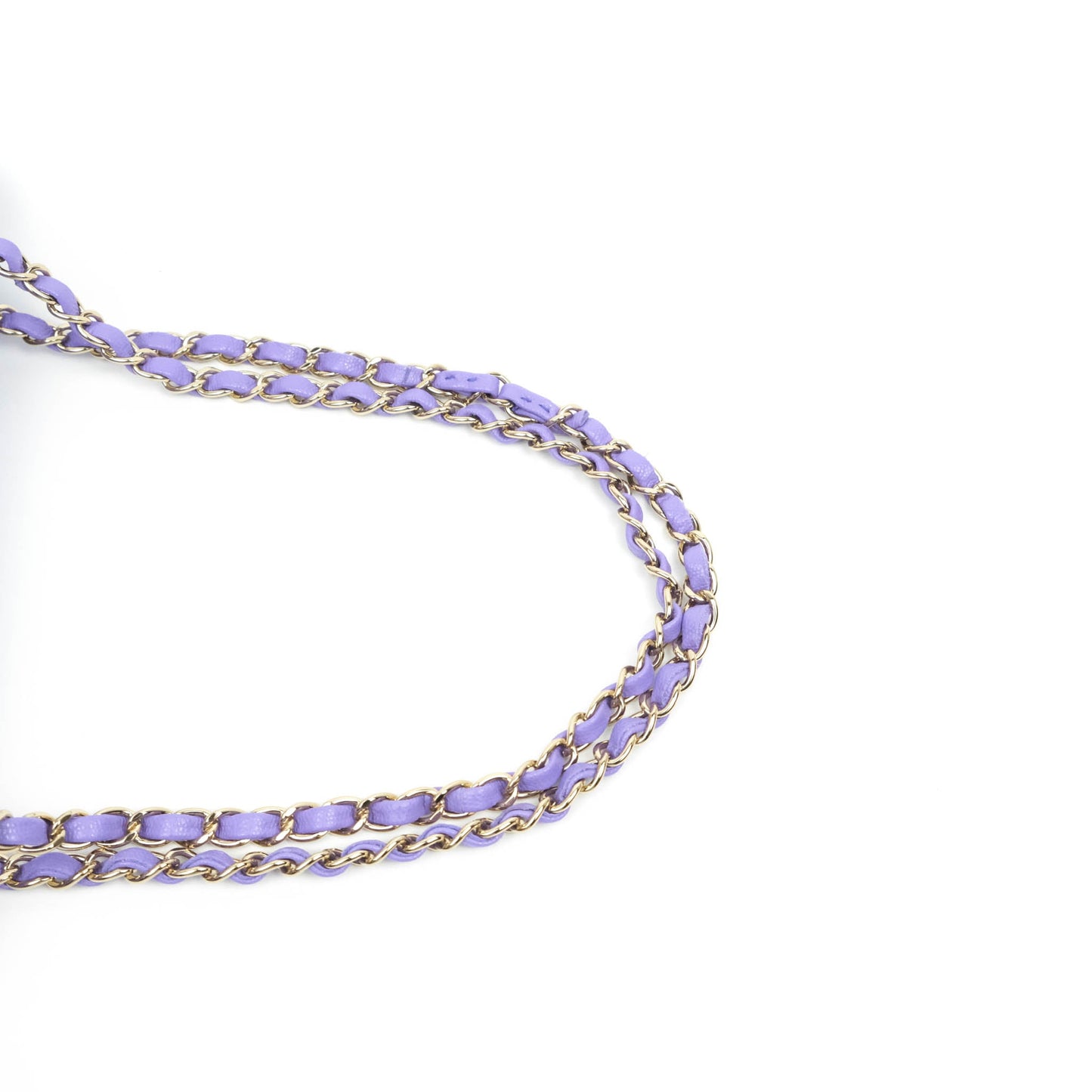 Chanel Classic M/L Medium Double Flap Purple Caviar Gold Hardware 20S