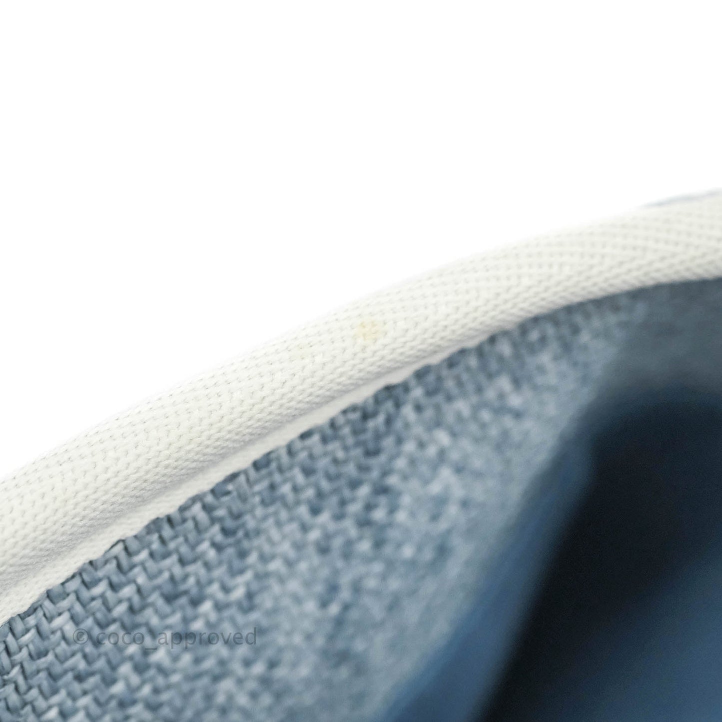 Chanel Large Deauville Light Blue Canvas Silver Hardware