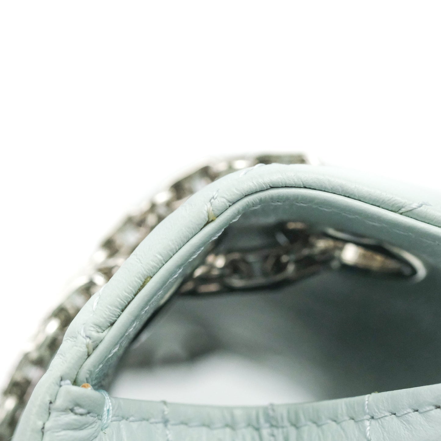 Chanel Mini Reissue 224 Blue Aged Calfskin Silver Hardware