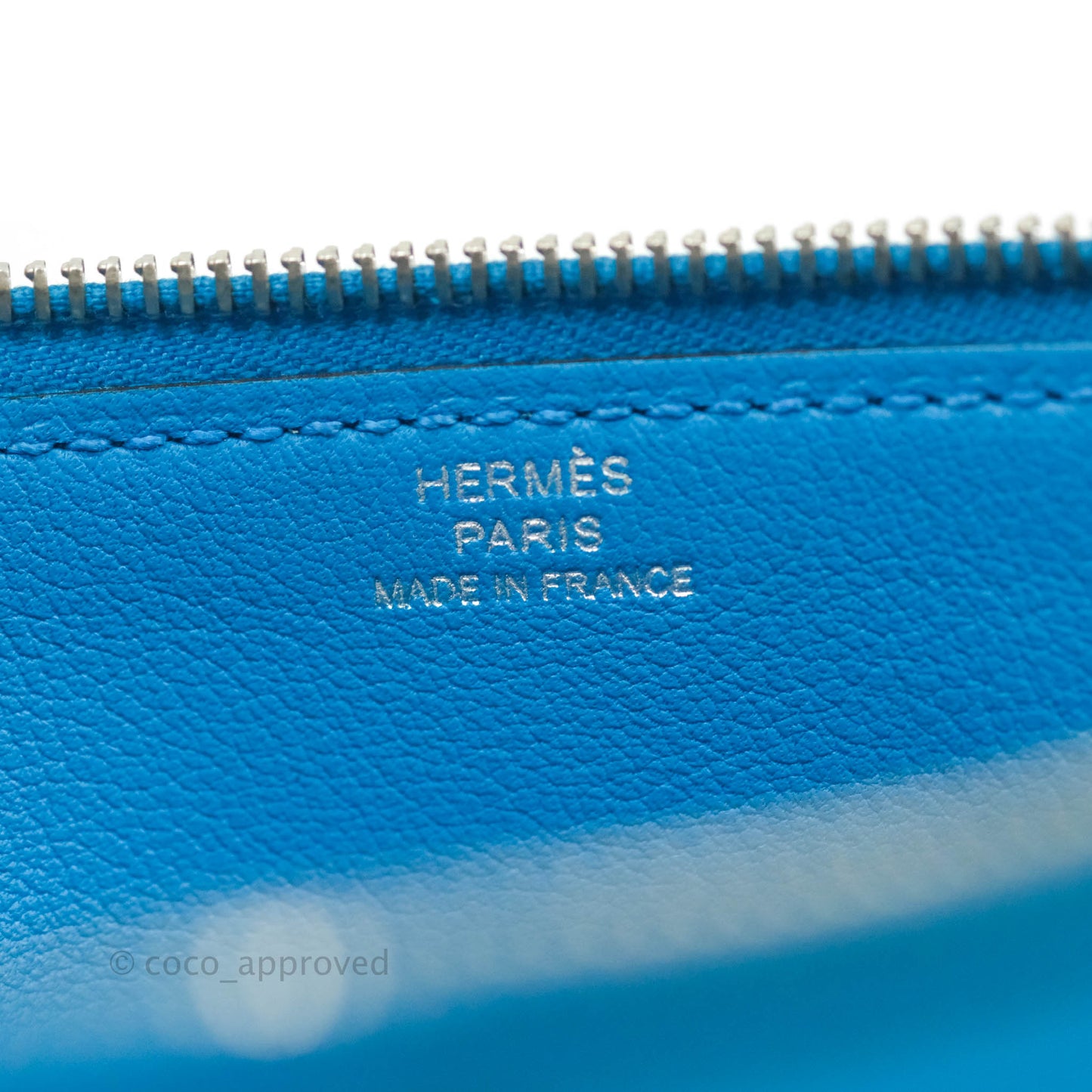 Hermès Jige Duo Wallet Bleu Zanzibar Swift