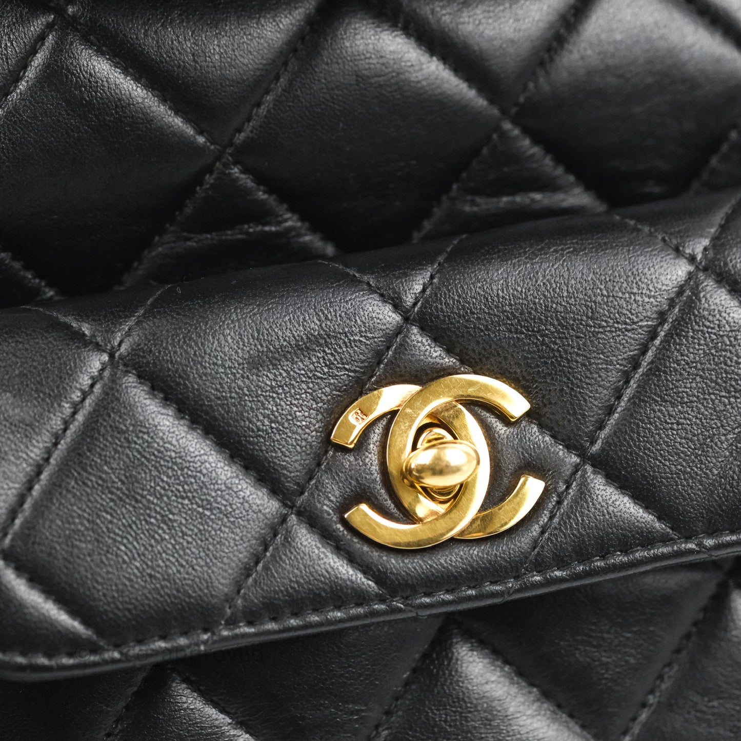 Chanel Vintage CC Duma Backpack Black Lambskin 24K Gold Hardware