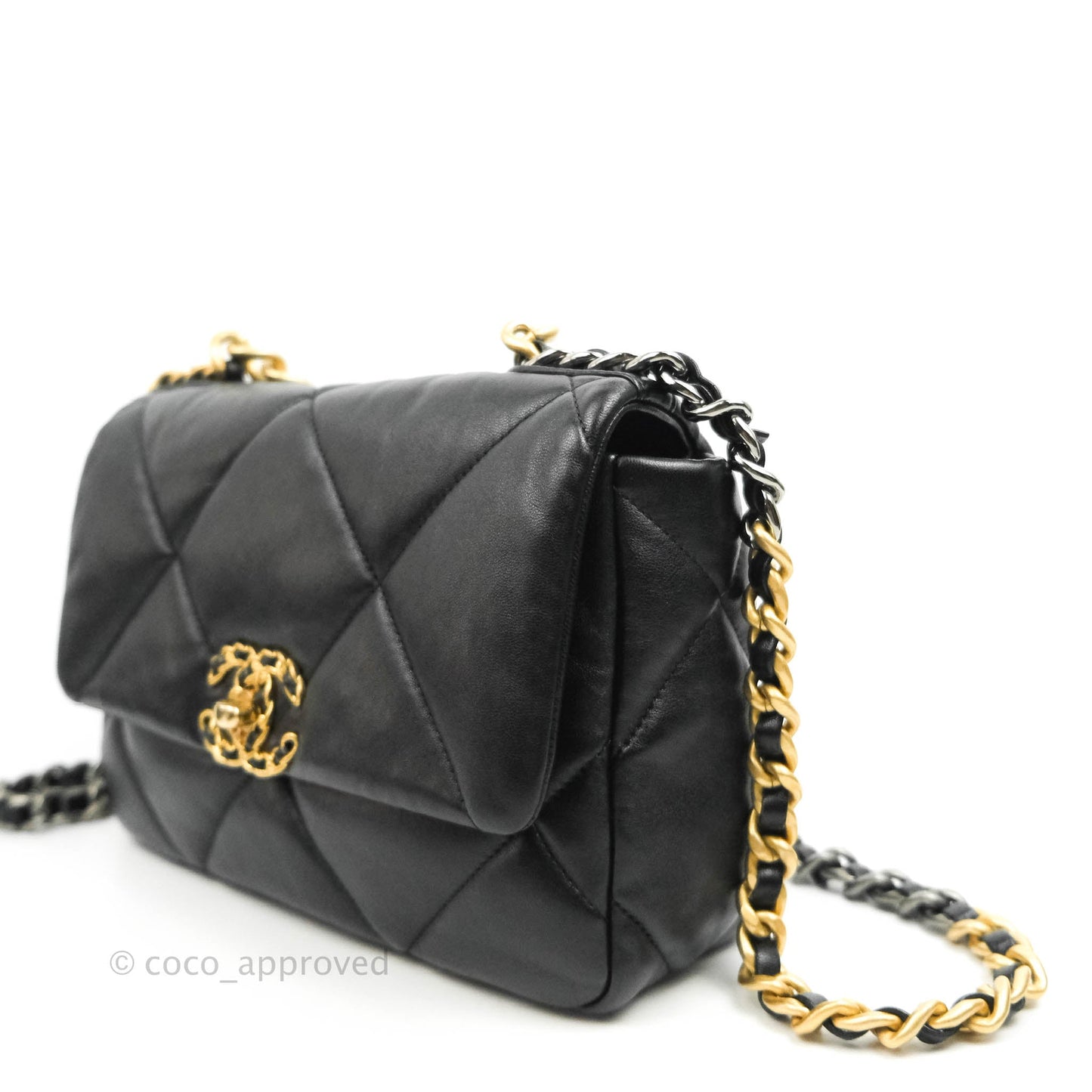 Chanel 19 Small Black Lambskin Mixed Hardware
