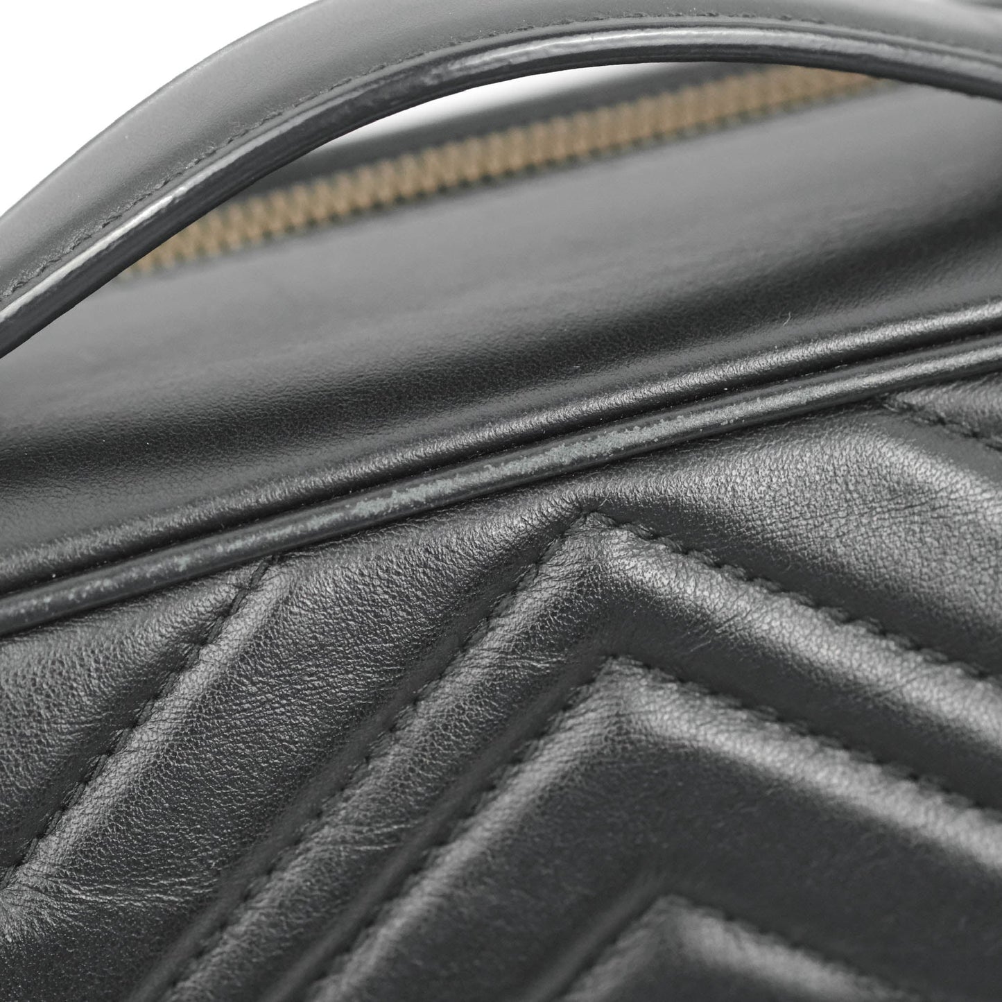 Gucci Small GG Marmont Shoulder Bag Matelasse with Sylvie Web Strap Black