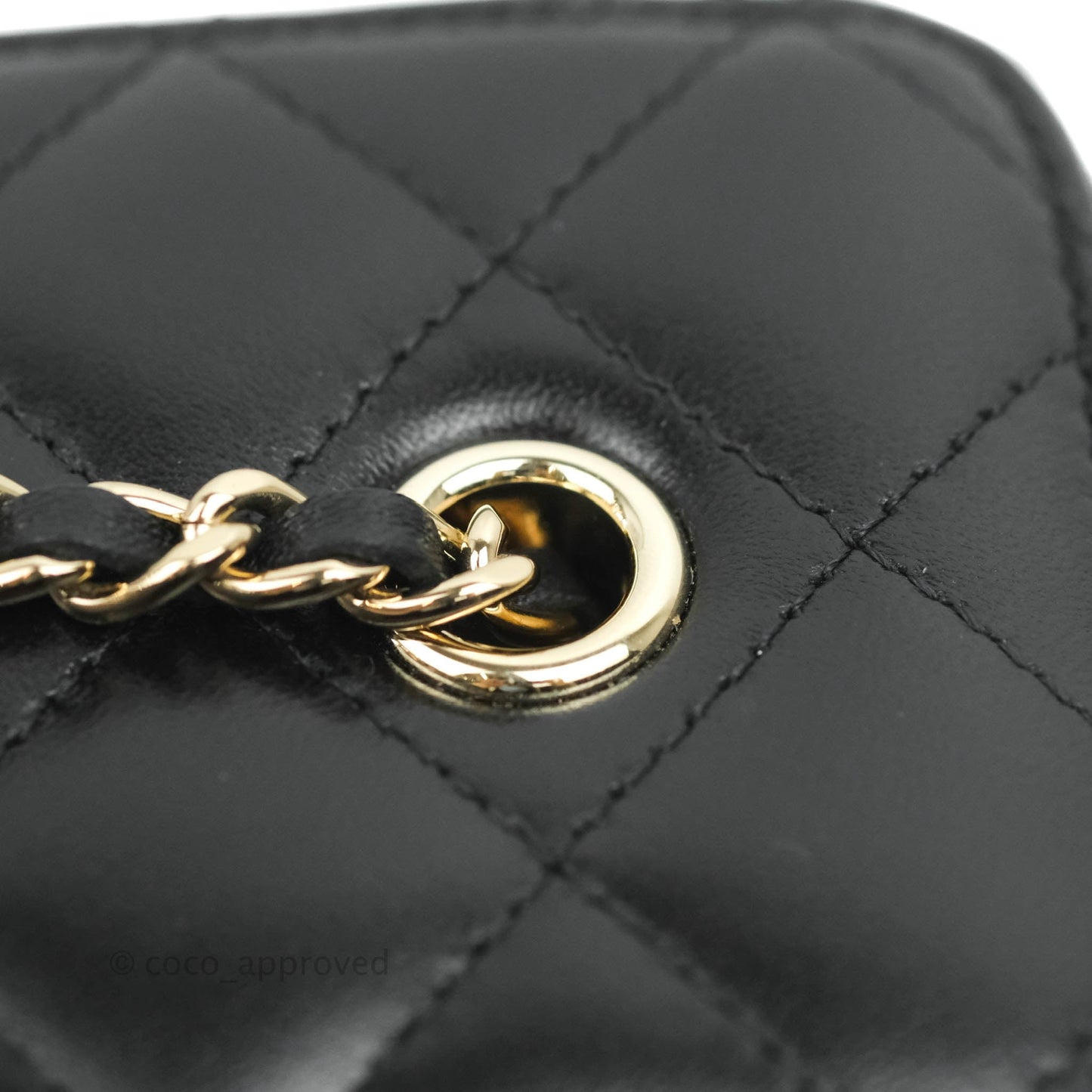 Chanel Vanity with Classic Chain Black Lambskin Gold Hardware
