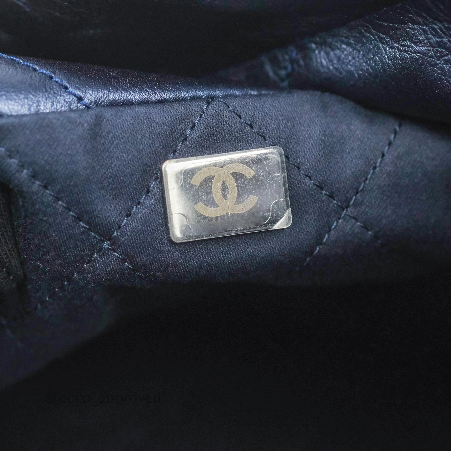 Chanel 22 Small Metallic Midnight Blue Aged Calfskin Midnight Blue/Silver Hardware