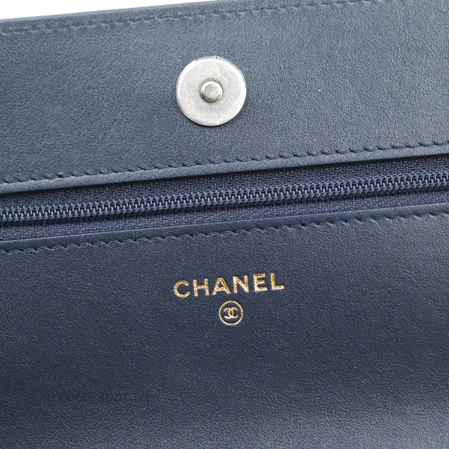 Chanel 19 Wallet on Chain WOC Blue Denim Mixed Hardware