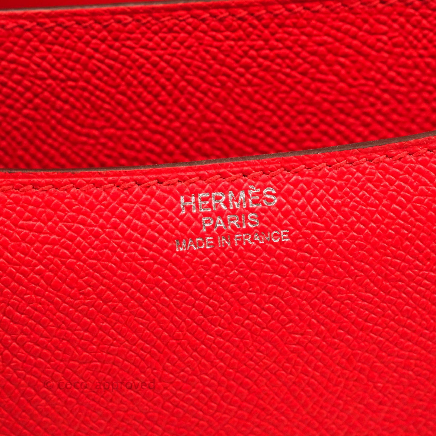 Hermès Constance 24 Rouge De Coeur Veau Epsom Palladium Hardware