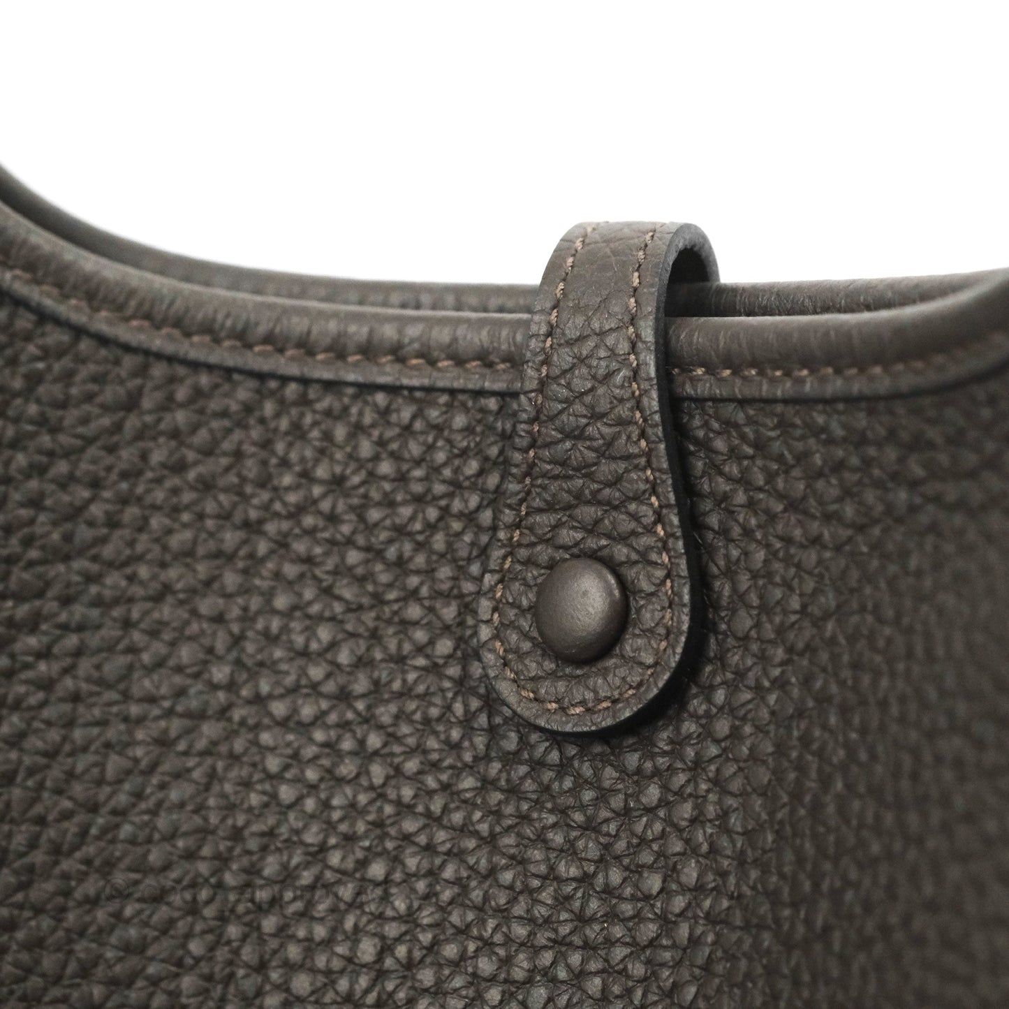 Hermès Mini Evelyne 16 Ebene Clemence Palladium Hardware