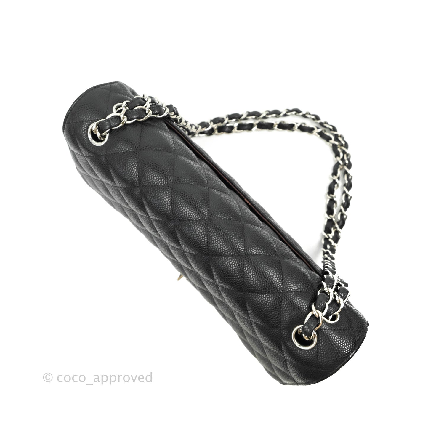 Chanel Jumbo Double Flap Black Caviar Silver Hardware⁣⁣