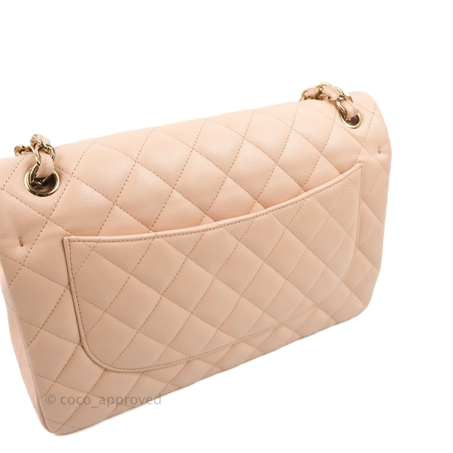 Chanel Jumbo Double Flap Rose Clair Pink Caviar Gold Hardware⁣⁣
