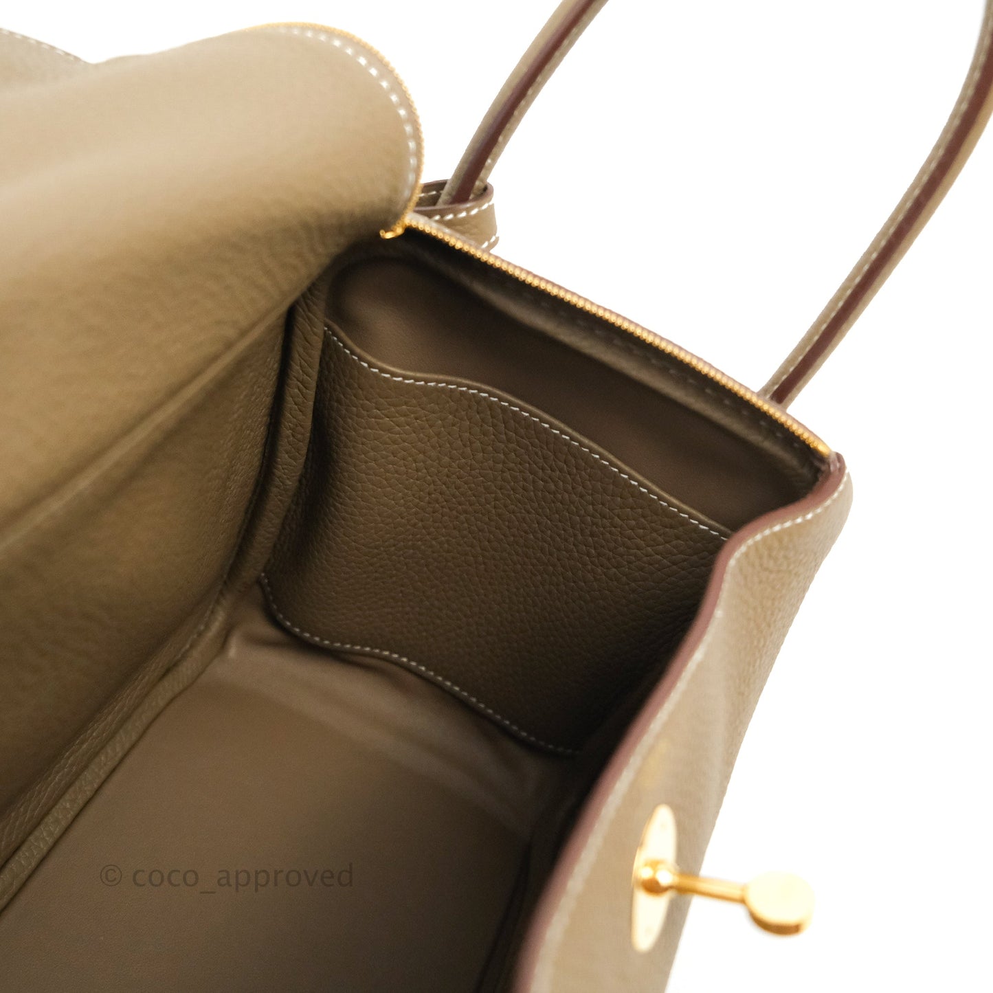 Hermès Lindy 26 Etoupe Gold Hardware