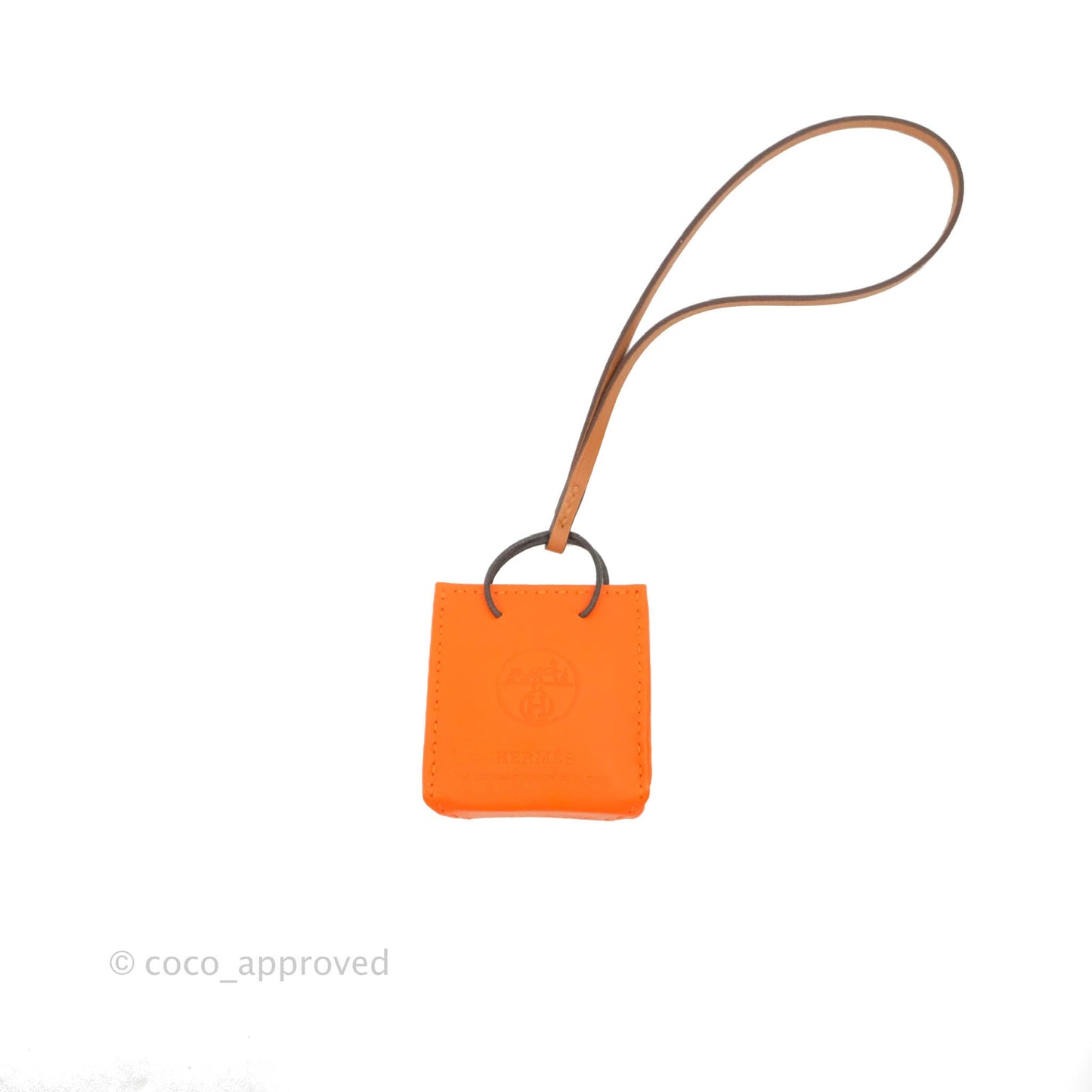 Hermès Orange Shopping Bag Charm