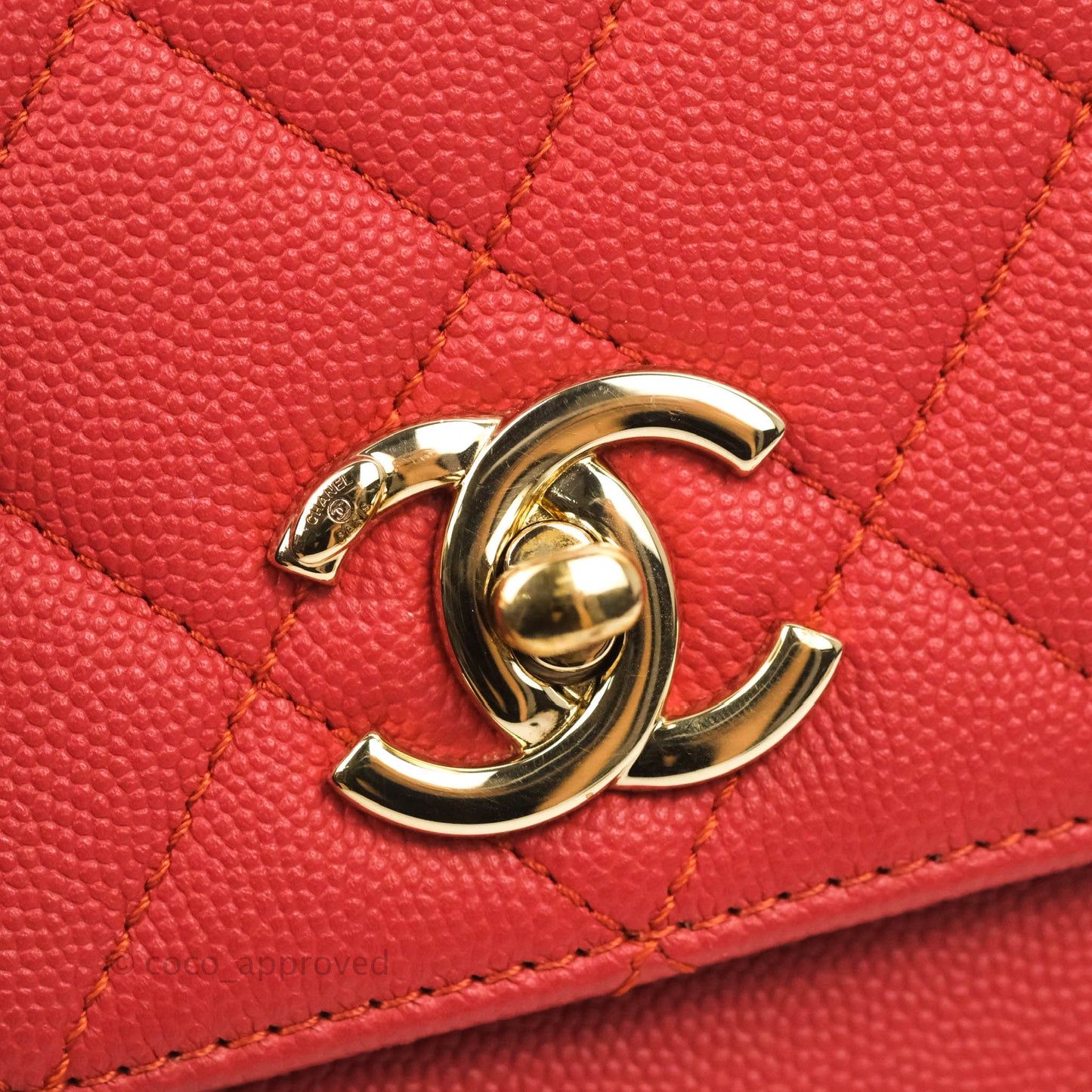 Chanel Quilted Small Business Affinity Flap Red Caviar Gold Hardware