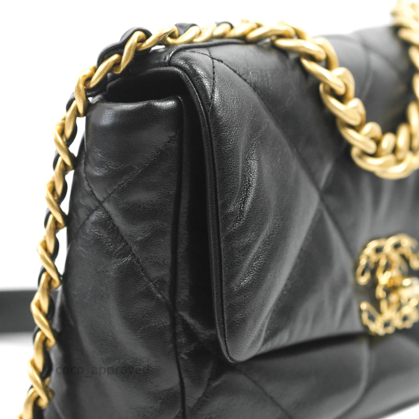 Chanel 19 Small Black Goatskin Mixed Hardware