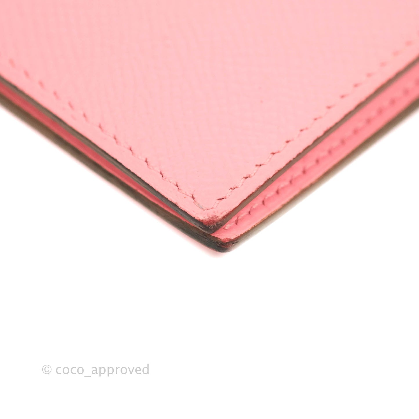 Hermès Bearn Wallet Epsom Pink Palladium Hardware
