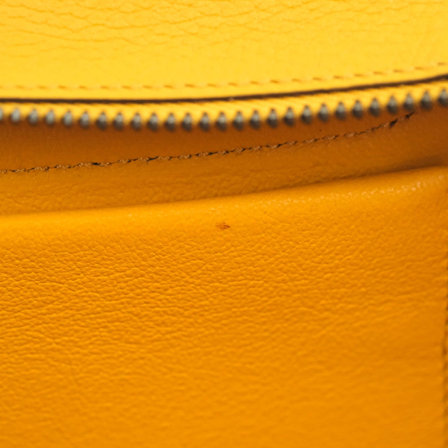 Celine Small Trapeze Bag Mustard Yellow Grained Calfskin